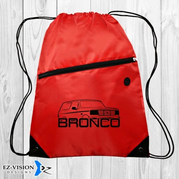 Ford Bronco Car Drawstring Backpack Gym Sports - Picture 1 of 1